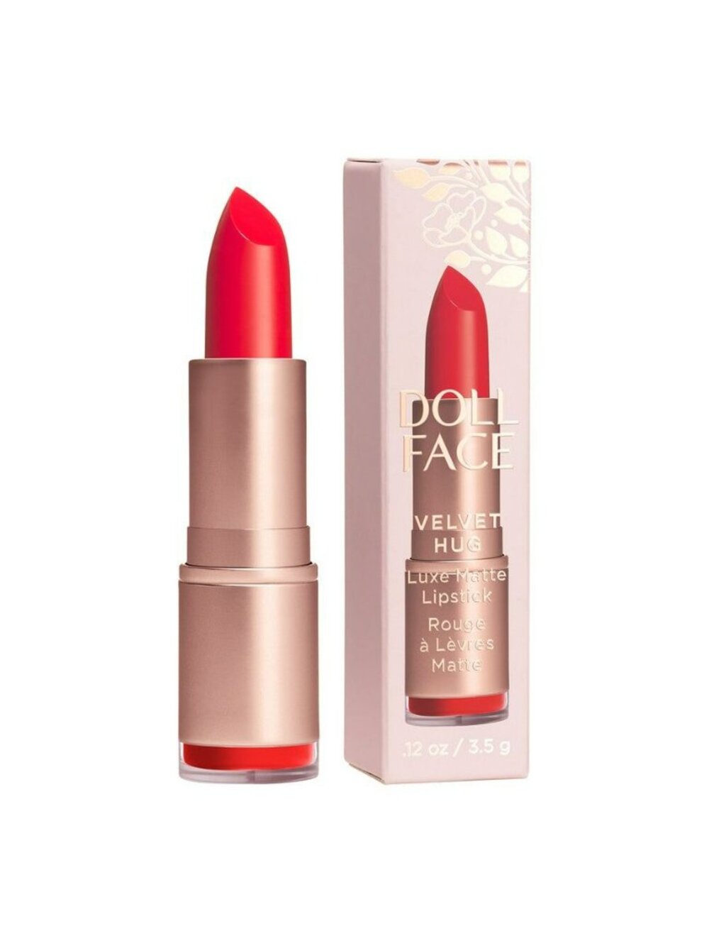 Doll Face Velvet Hug Luxe Matte Lipstick - Creamy Pigmented Moist Formula .12 Oz